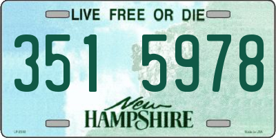 NH license plate 3515978