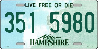 NH license plate 3515980