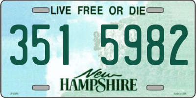 NH license plate 3515982