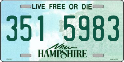 NH license plate 3515983