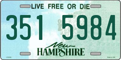 NH license plate 3515984