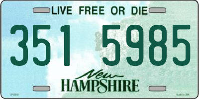 NH license plate 3515985