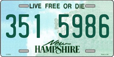 NH license plate 3515986