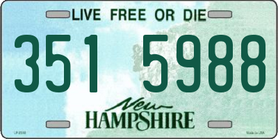 NH license plate 3515988