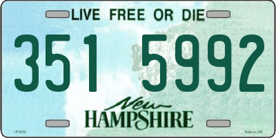 NH license plate 3515992