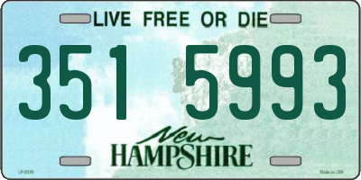 NH license plate 3515993
