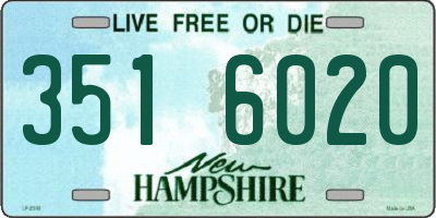 NH license plate 3516020