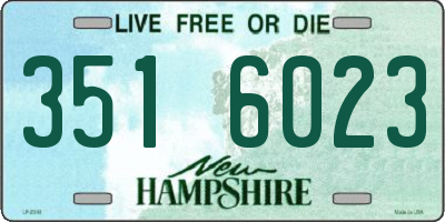 NH license plate 3516023