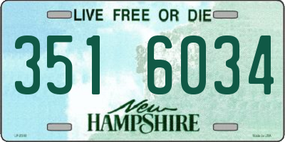 NH license plate 3516034