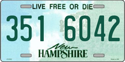 NH license plate 3516042
