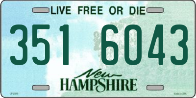NH license plate 3516043