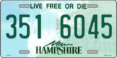 NH license plate 3516045