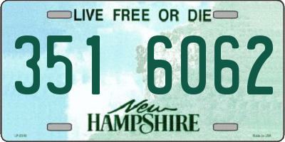 NH license plate 3516062