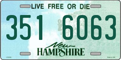 NH license plate 3516063