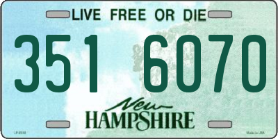 NH license plate 3516070
