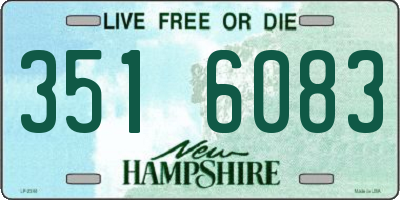 NH license plate 3516083
