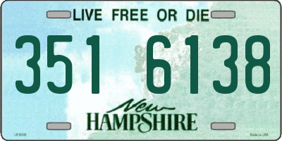 NH license plate 3516138