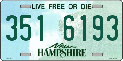 NH license plate 3516193