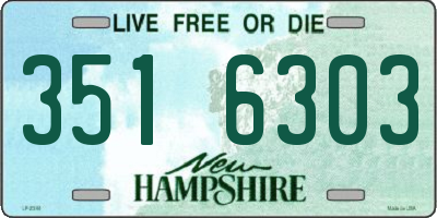 NH license plate 3516303