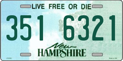 NH license plate 3516321
