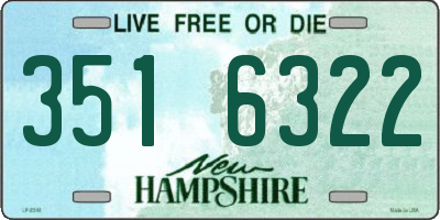 NH license plate 3516322