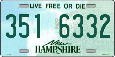 NH license plate 3516332