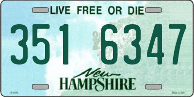 NH license plate 3516347