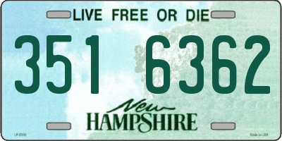 NH license plate 3516362