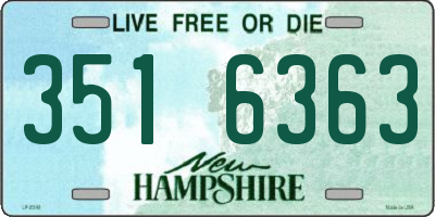 NH license plate 3516363