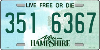 NH license plate 3516367