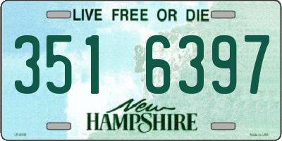 NH license plate 3516397