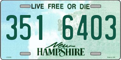 NH license plate 3516403