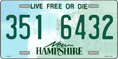NH license plate 3516432