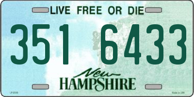 NH license plate 3516433