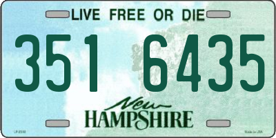 NH license plate 3516435