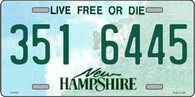 NH license plate 3516445