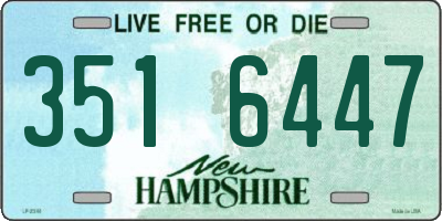 NH license plate 3516447