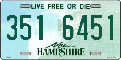 NH license plate 3516451