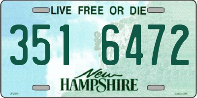 NH license plate 3516472