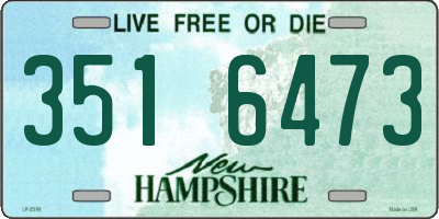 NH license plate 3516473
