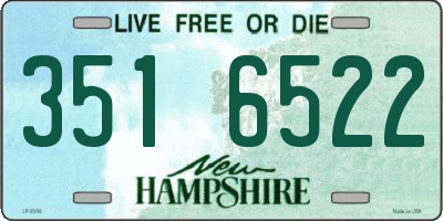 NH license plate 3516522