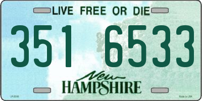 NH license plate 3516533