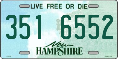 NH license plate 3516552