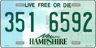 NH license plate 3516592