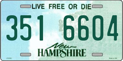 NH license plate 3516604