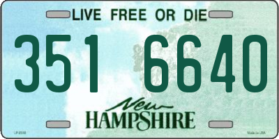 NH license plate 3516640