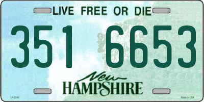 NH license plate 3516653