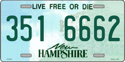 NH license plate 3516662