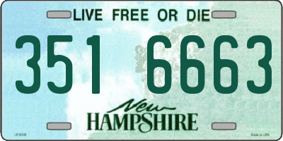 NH license plate 3516663