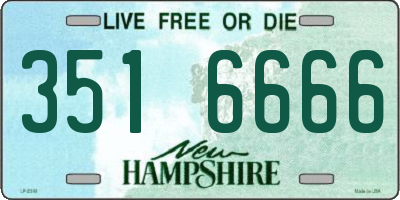 NH license plate 3516666